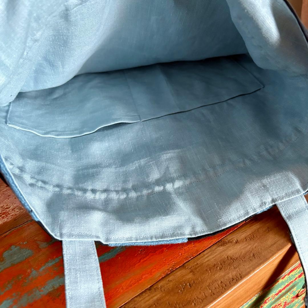 ミナペルホネン生地使用 ✳︎ run run run 巾着バッグ