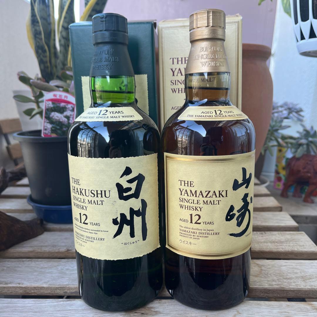 山崎12年旧パッケージ白州12年旧パッケージ