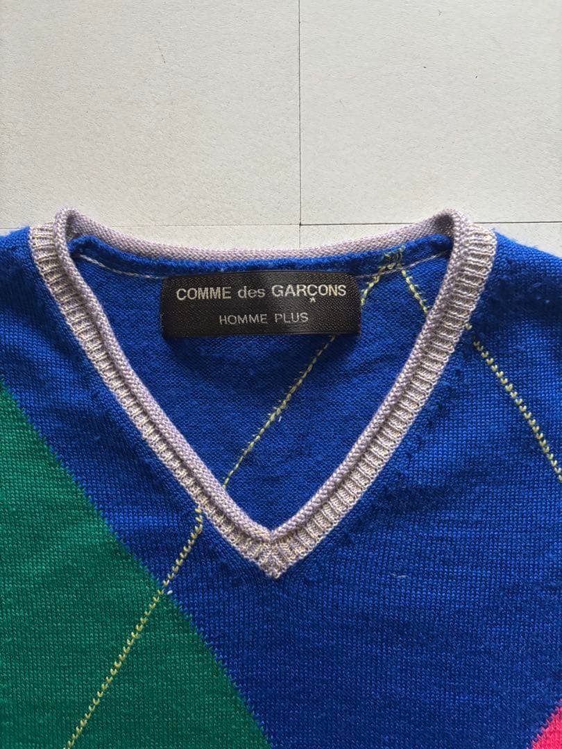 COMME des GARÇONS HOMME PLUS argyle vest