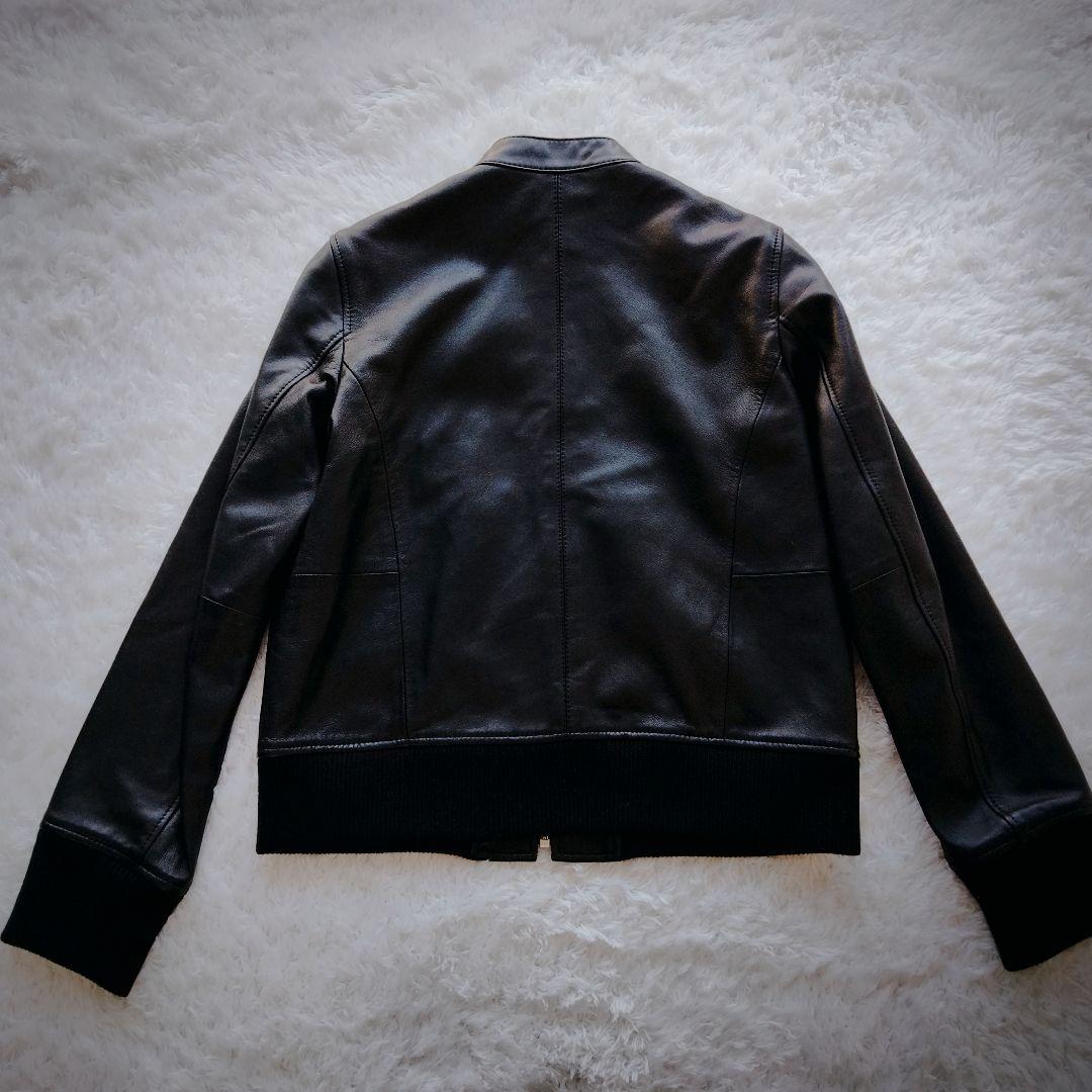 【美品】フレームワーク　ラム　ジップアップ　ライダースジャケット　黒　シングル