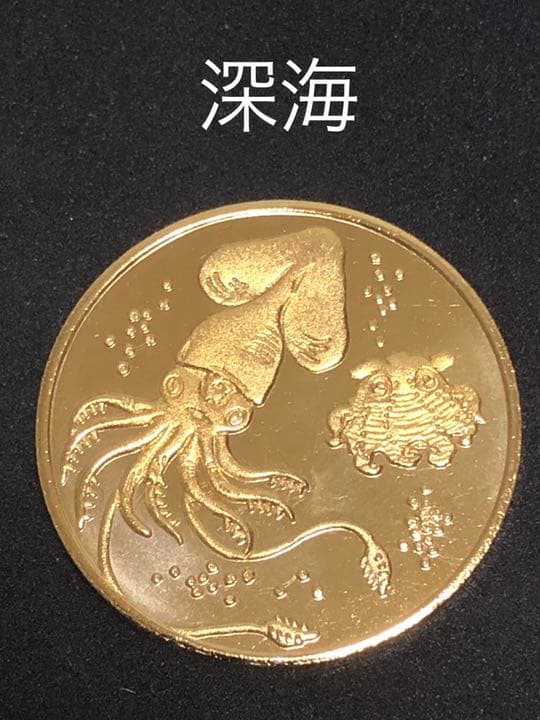 深海★イカ☆記念メダル★茶平