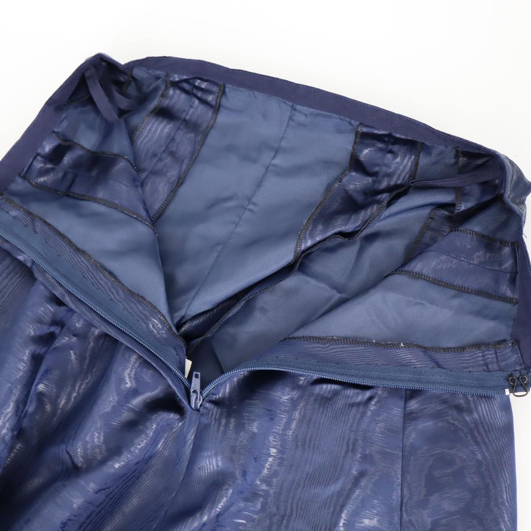 【美品 フラメンコ衣装】光沢ネイビー×柄 ブラウス バタデコーラ ファルダ