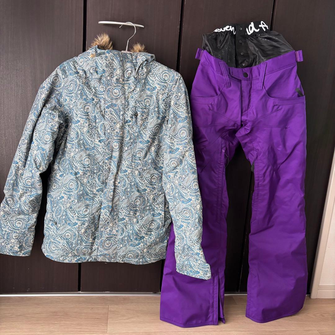 BURTON スノーボードウェア Mサイズ 青/紫