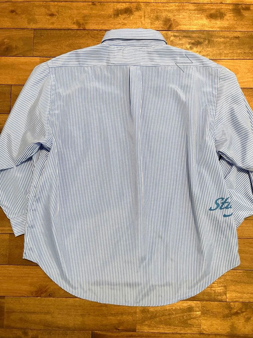 名巧は愚なるが如し　ブルーストライプシャツ　XL
