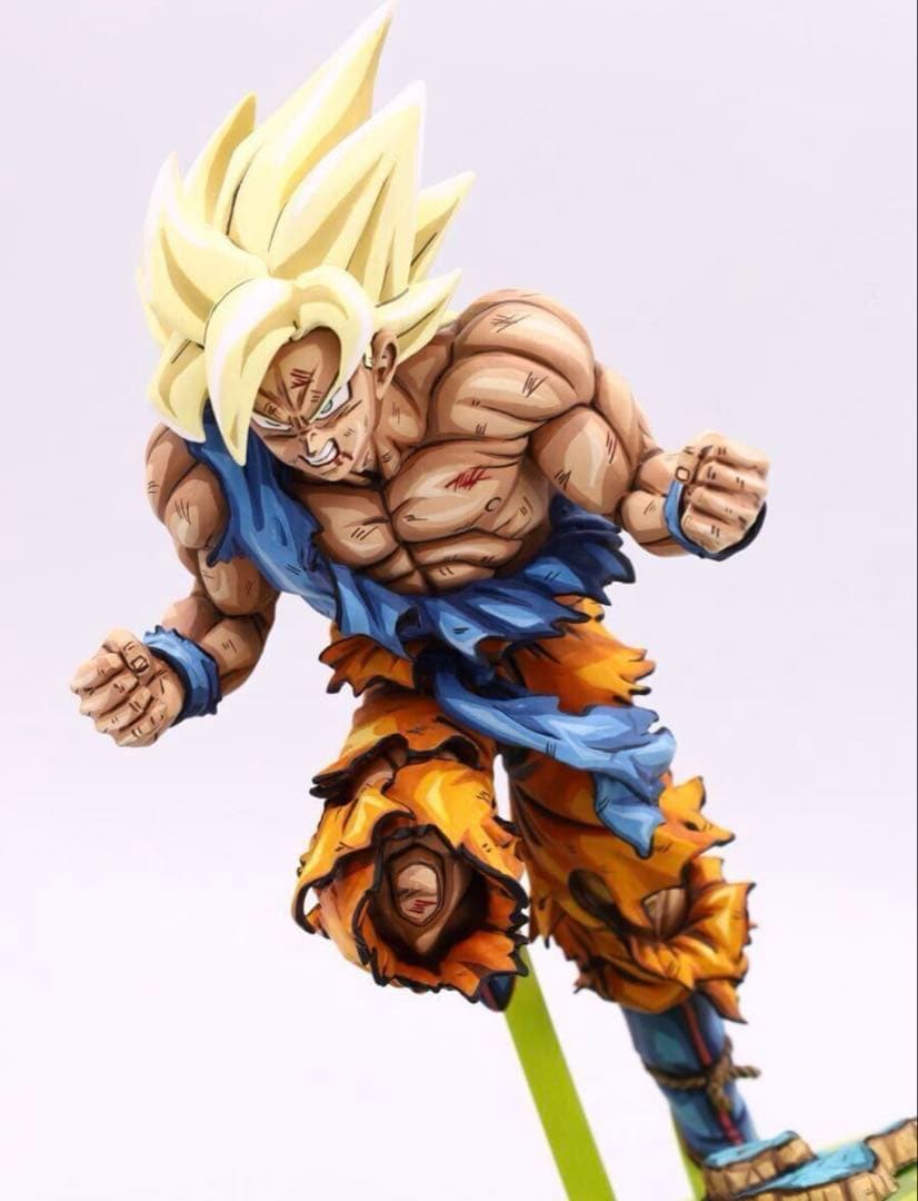 ジャンプ50周年　リペイント　孫悟空　ドラゴンボール　フィギュア　ジオラマ台座