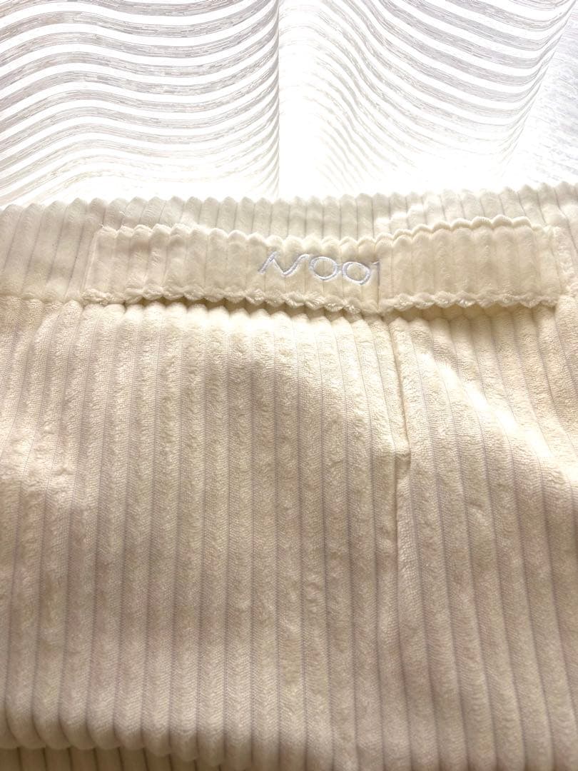 コーデュロイ ビーズソファ アイボリー　LOOSY HUGME