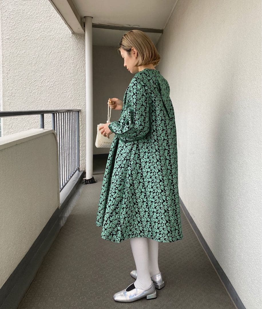 【SANSeLF】 jacquard flower dress sanw21