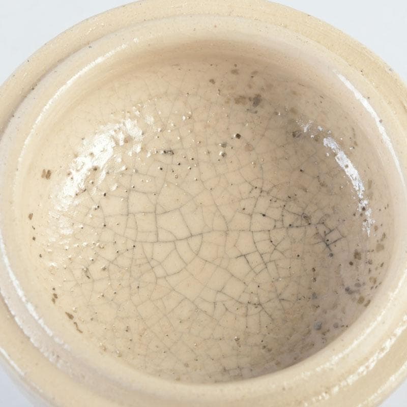 茶道具　大樋焼　大樋年朗作　白釉香合　今日庵鵬雲斎好　極め箱　V　9715