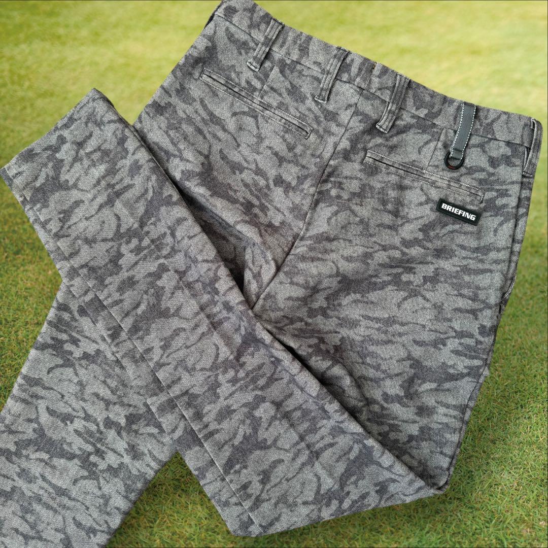 ブリーフィングゴルフ　パンツ　迷彩　グレー　S〜M相当　アーミー　カモ柄