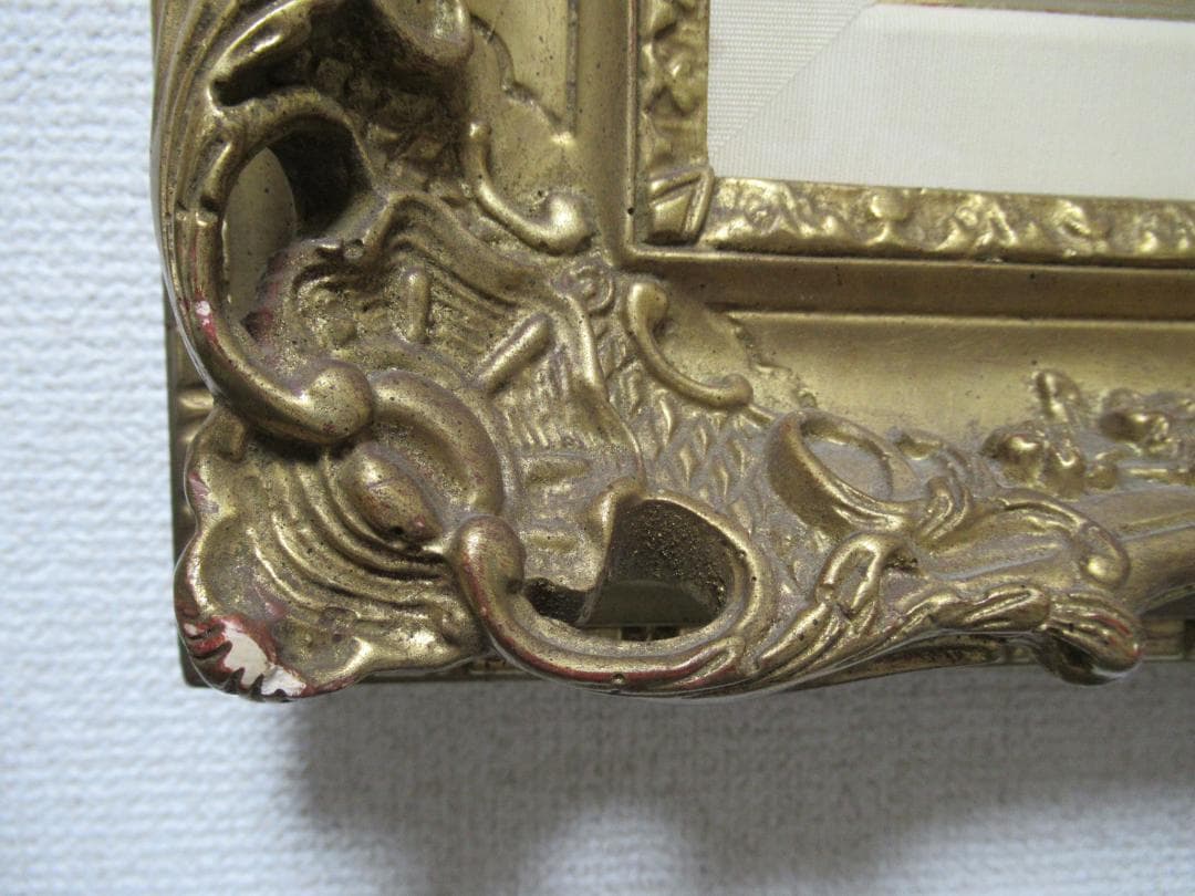 足立真一郎　油絵８号　白馬　八方池（新雪）額装　山岳画家　日本山岳画協会