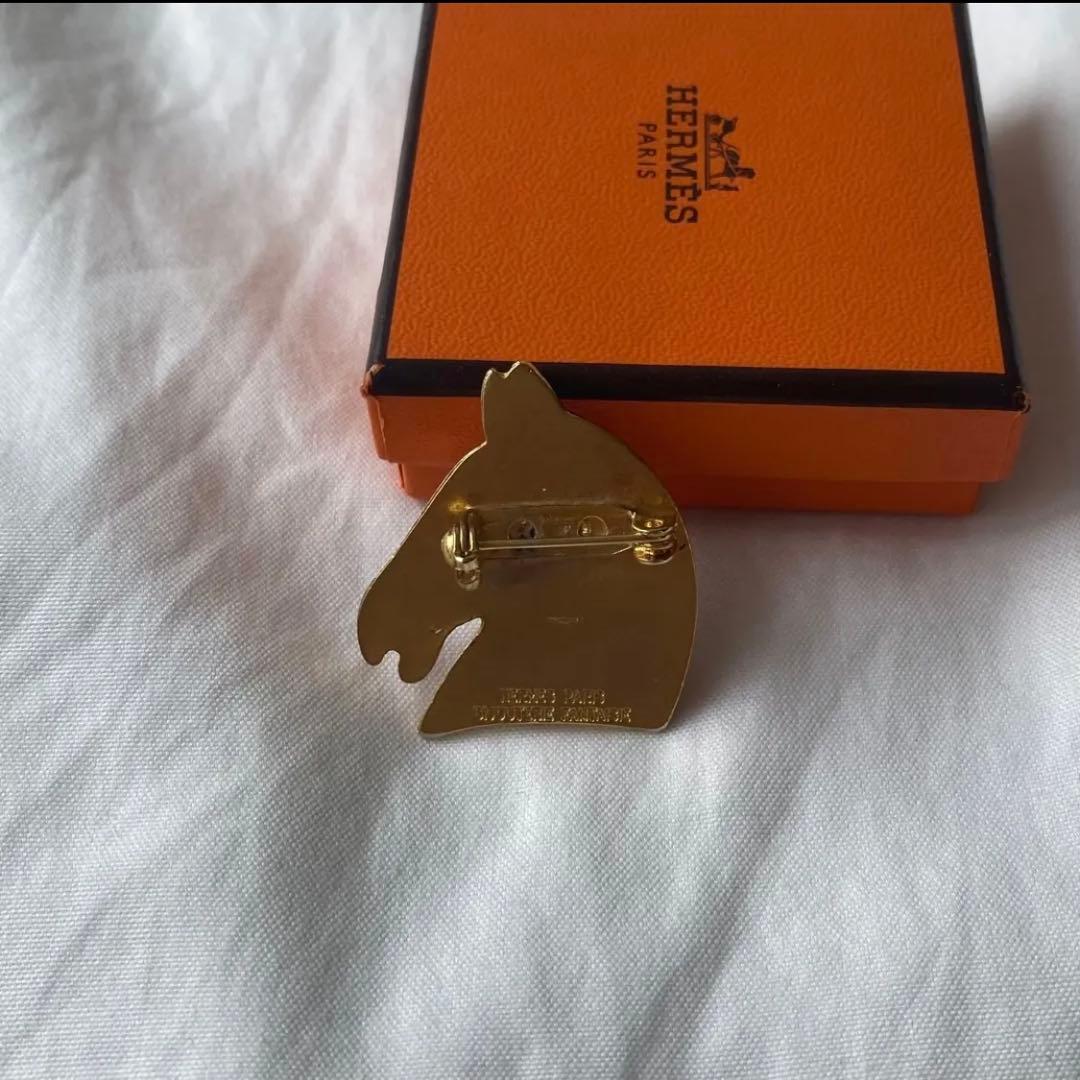 エルメス　ホースヘッド　ブローチ　HERMES 馬　ホース　ヴィンテージ　レア