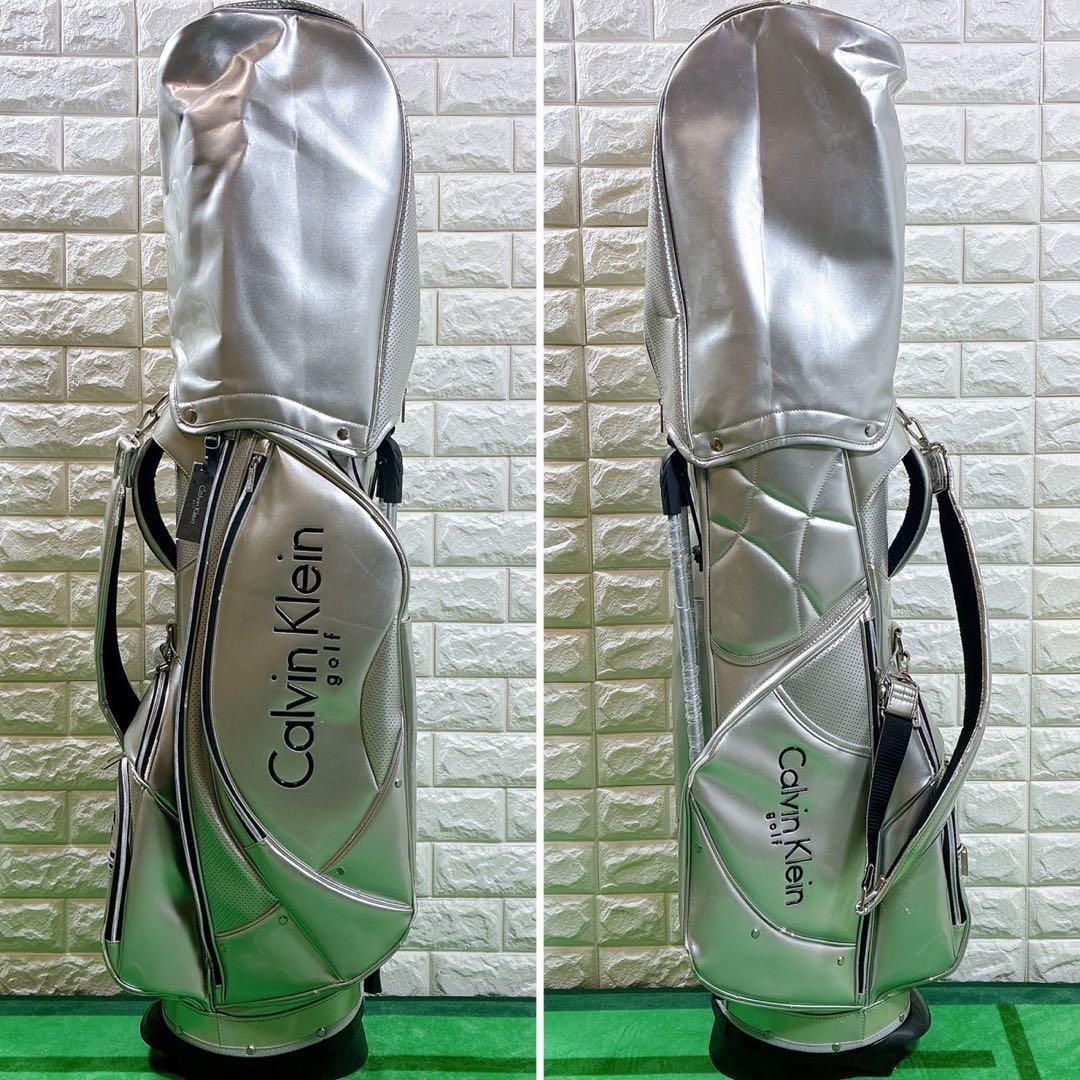   キャディーバック　シルバー スタンド式　ネームプレート