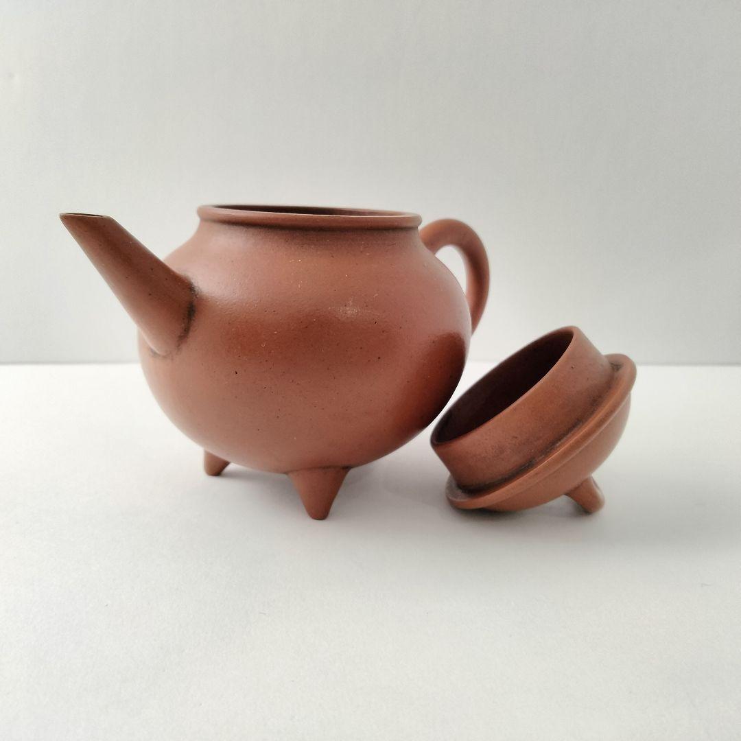 M156-4 朱泥 紫砂壷 一片幽香出 孟臣 水平 款 急須 古作　 i