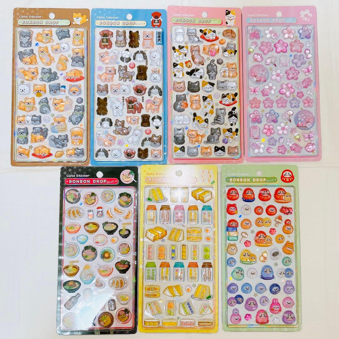 【クーリア正規品】 ボンボンドロップシール　和柄　7種セット　和風　ボンドロ