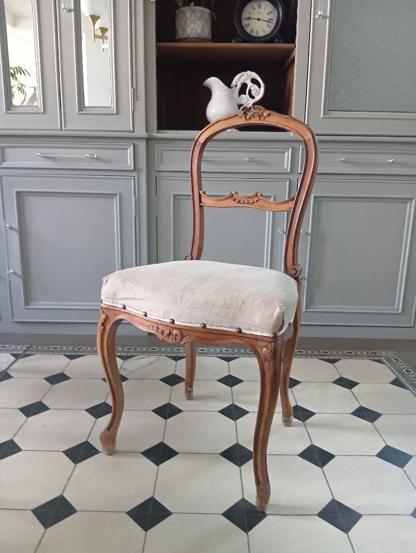 フランス アンティークチェア バルーンバック フレンチインテリア