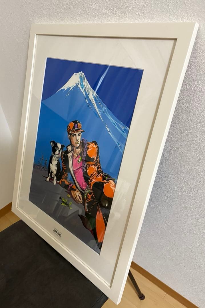 ジョジョ　複製原画　承太郎とイギー