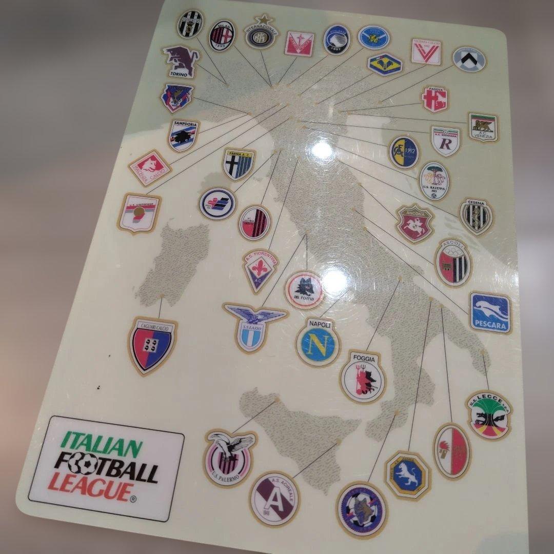 【閲覧数107】【30年前】イタリアサッカーリーグ 38チームマップ 下敷き