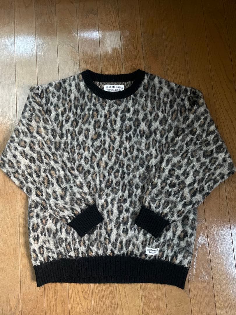 WACKO MARIA レオパードモヘアニット