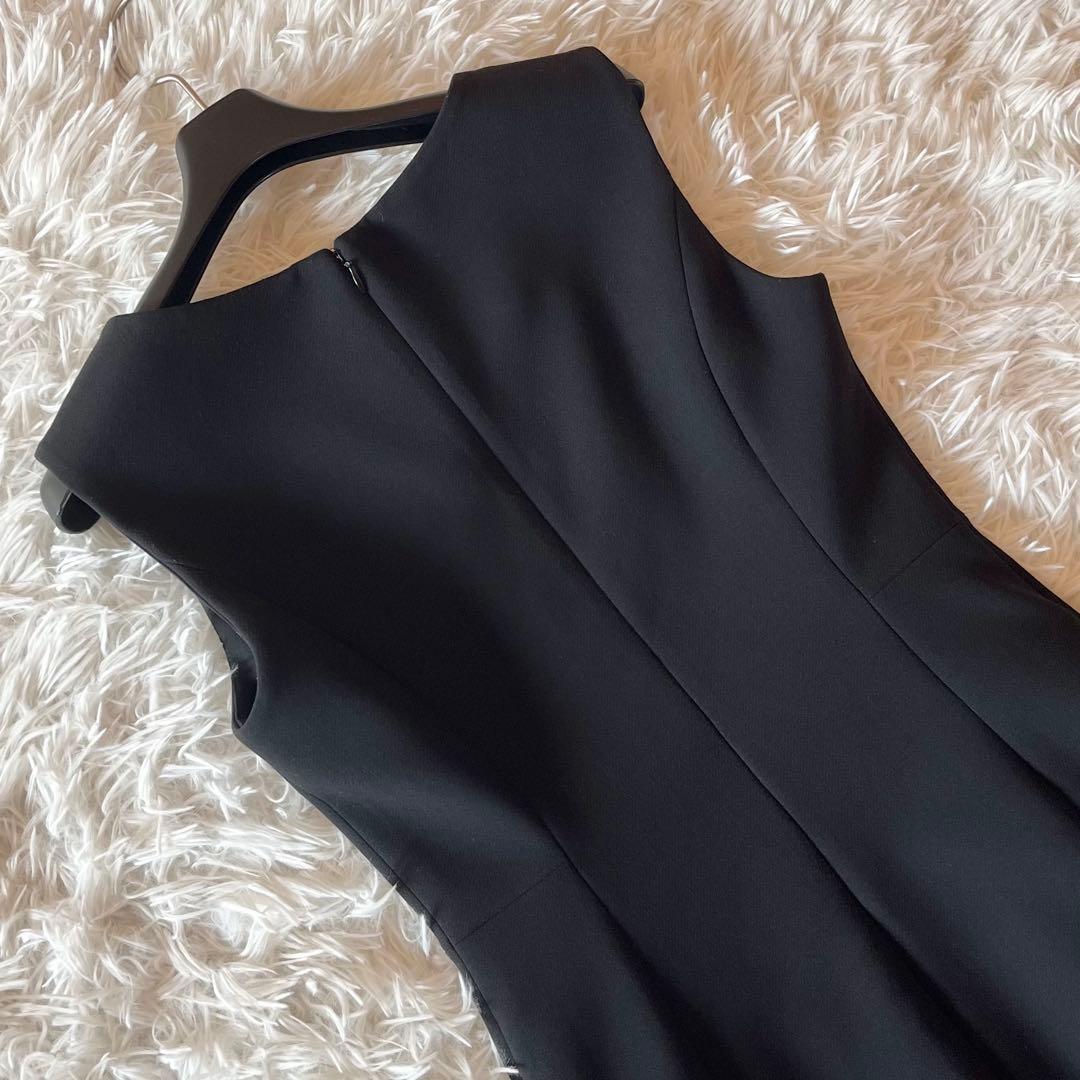 美品✨ ヨーコチャン パール Aライン ワンピース ドレス ブラック 38