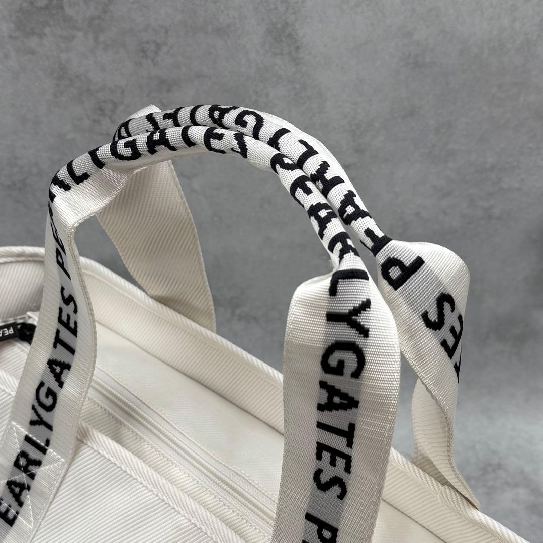 美品✨PEARLY GATES ロッカーバッグ 大型 ロゴ 大容量 白