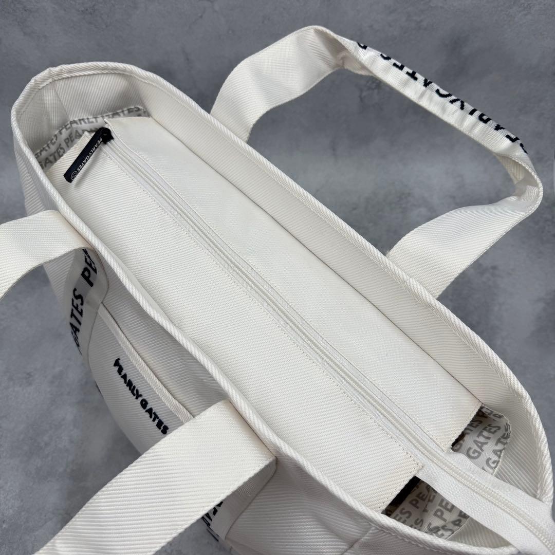 美品✨PEARLY GATES ロッカーバッグ 大型 ロゴ 大容量 白