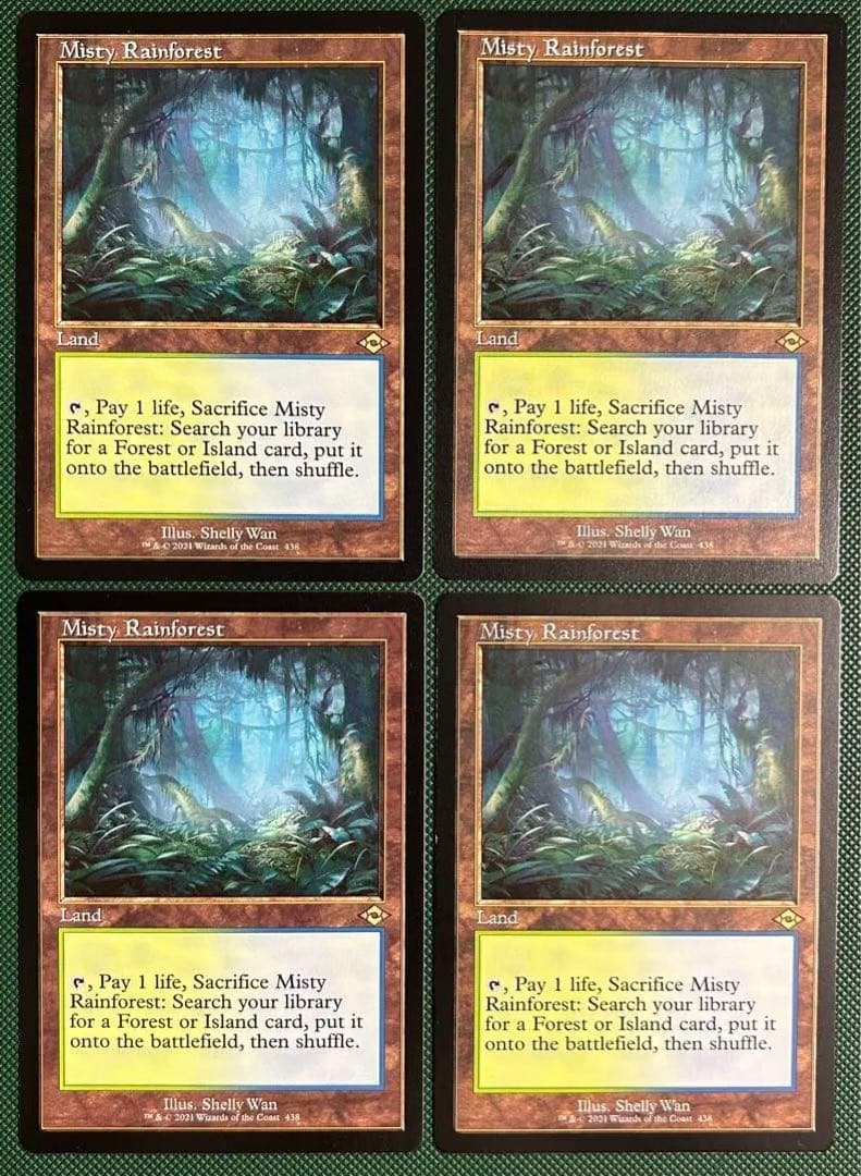 英語版 4枚セット ■旧枠■ 《霧深い雨林/Misty Rainforest》