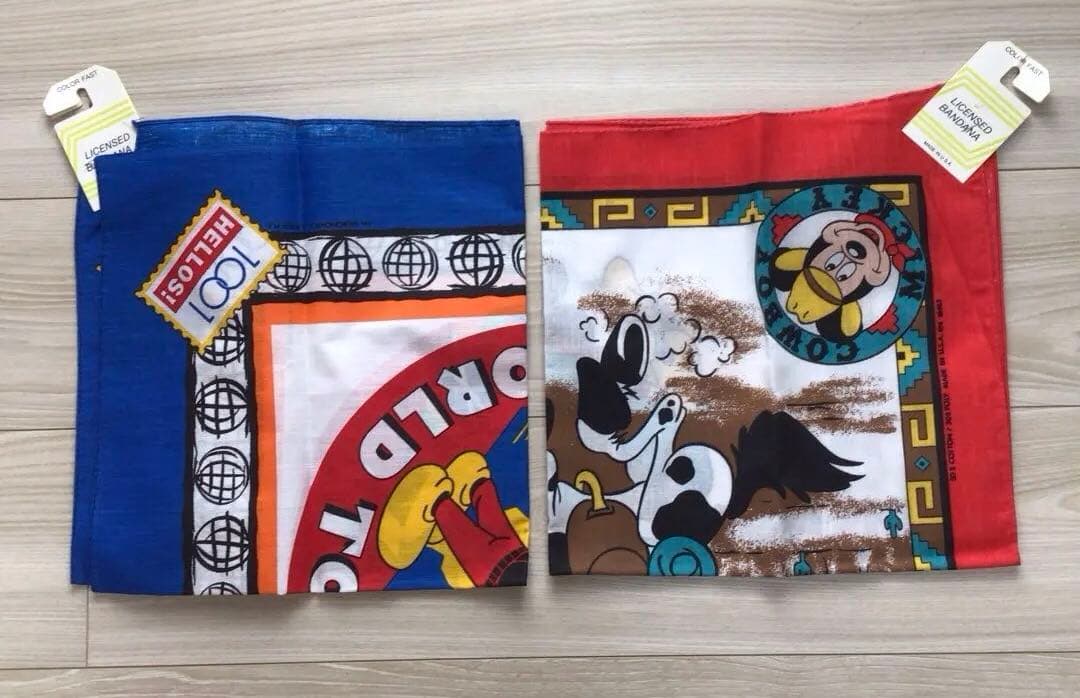 新品　アメリカ　ディズニー　バンダナ　レトロ