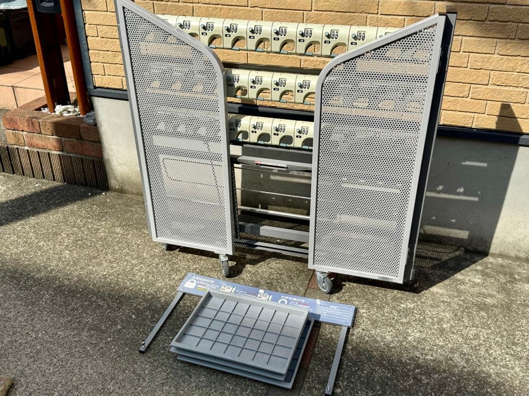 ス*パ様 【美品✨】テラモト　ロック式傘立　キーレス傘立SD2　折りたたみ式　3