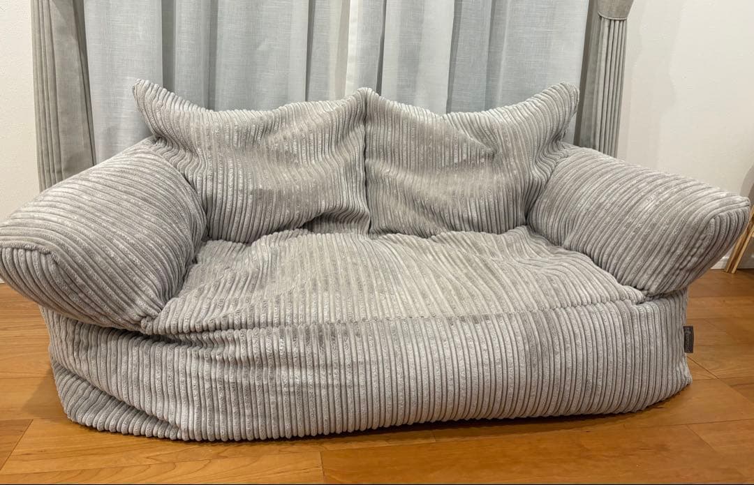 ラウンジパグ　ジョセフィンソファビーズクッション　ミンク(グレー)