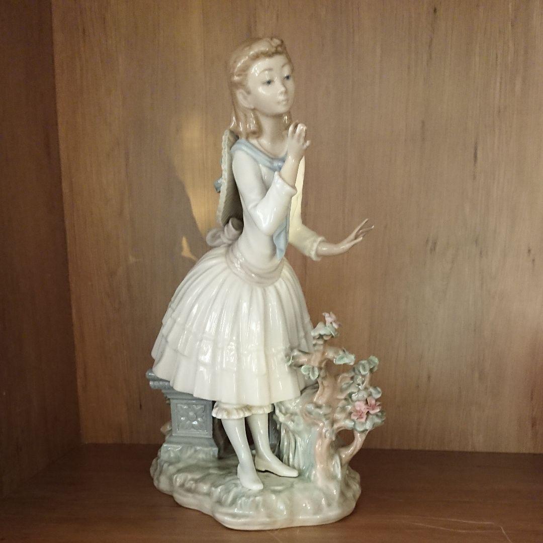 リヤドロ 大型 少女 高さ 花　引き取り　本物　置物　癒やし　引き取り