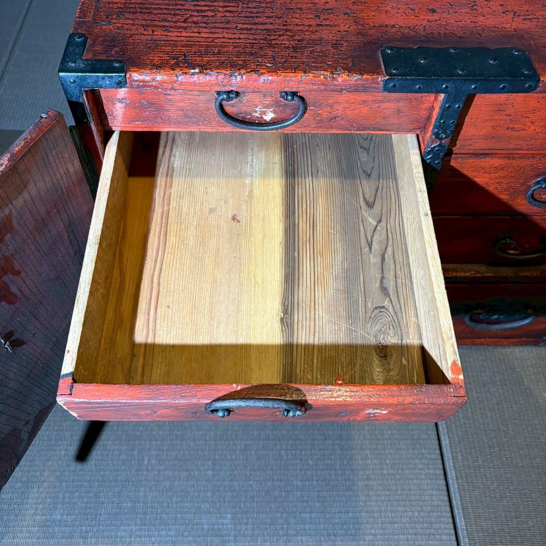 船箪笥　時代箪笥 引出し収納 和家具 アンティーク 伝統工芸 レトロ 和室 座敷