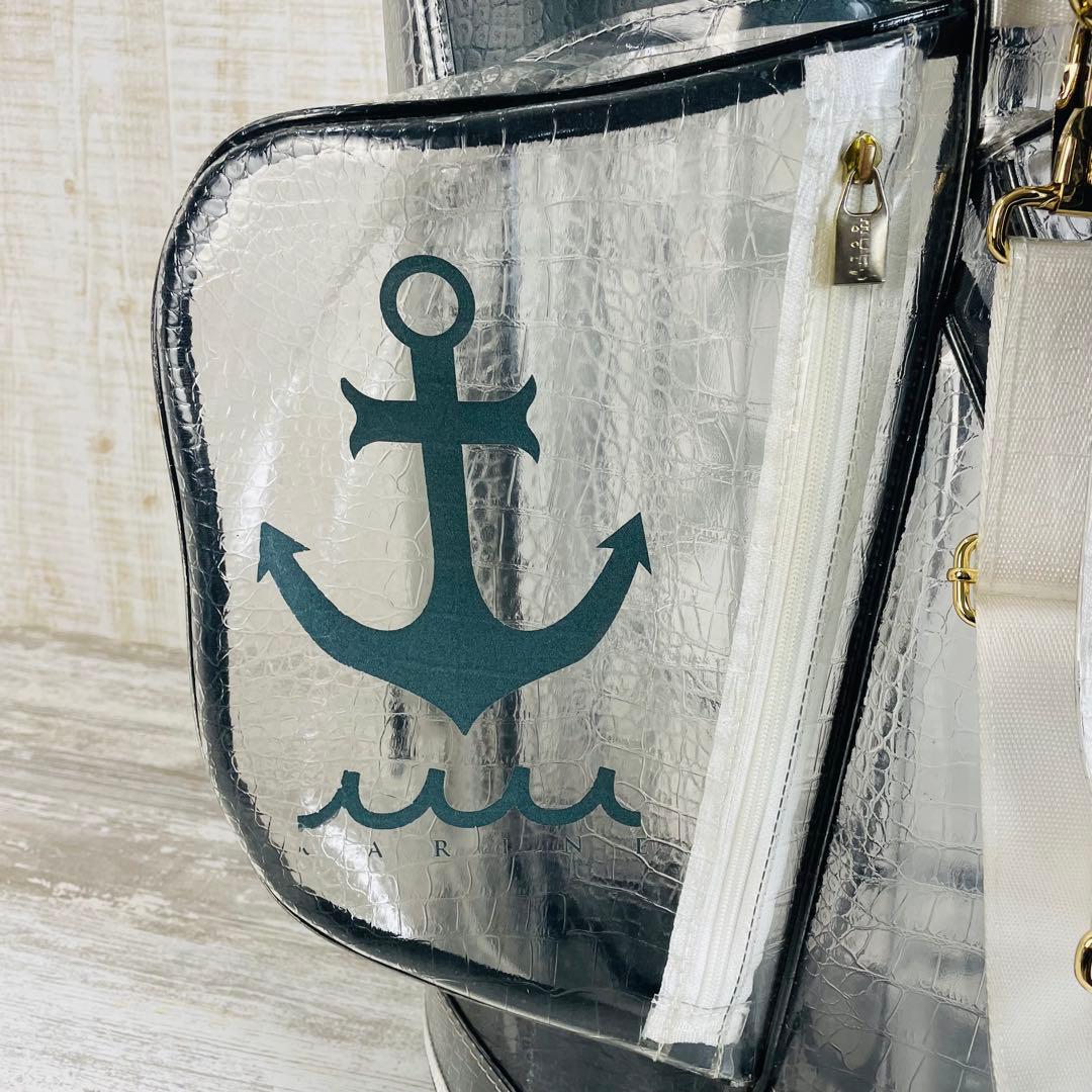 Muta Marineムータマリン　エンボスクロコ クリアスタンドキャディバッグ