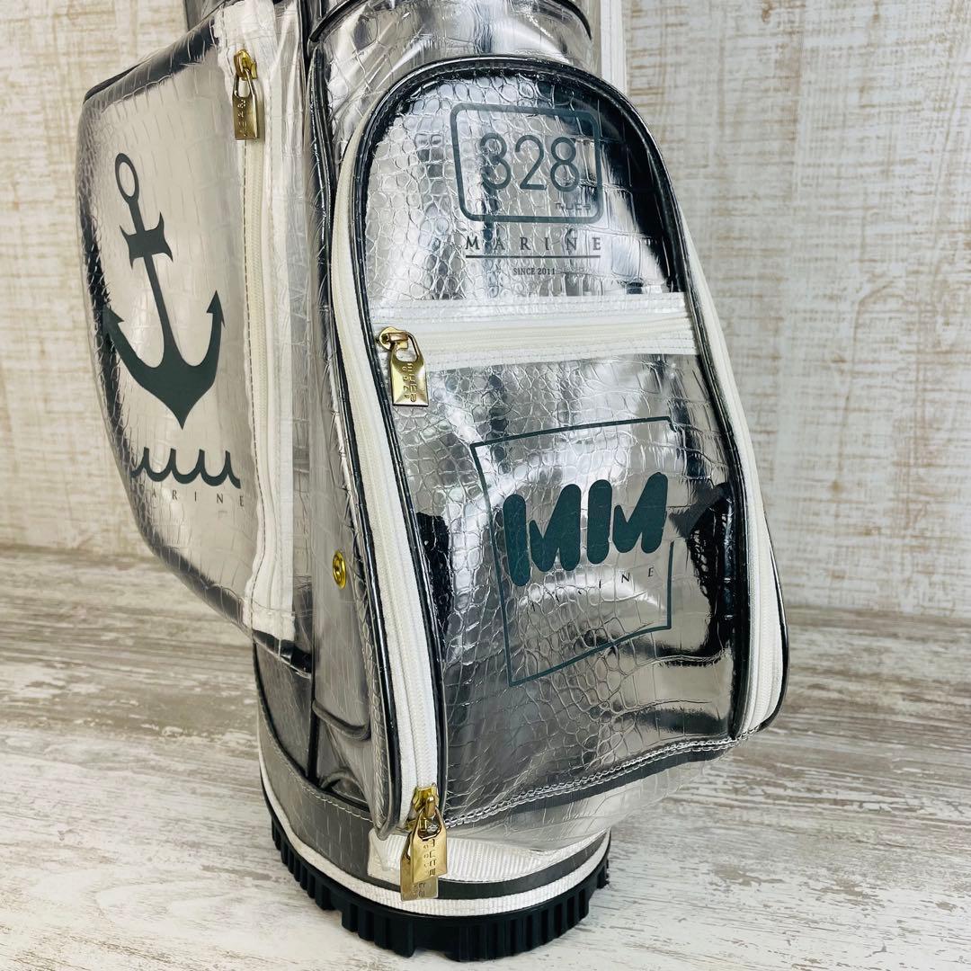 Muta Marineムータマリン　エンボスクロコ クリアスタンドキャディバッグ