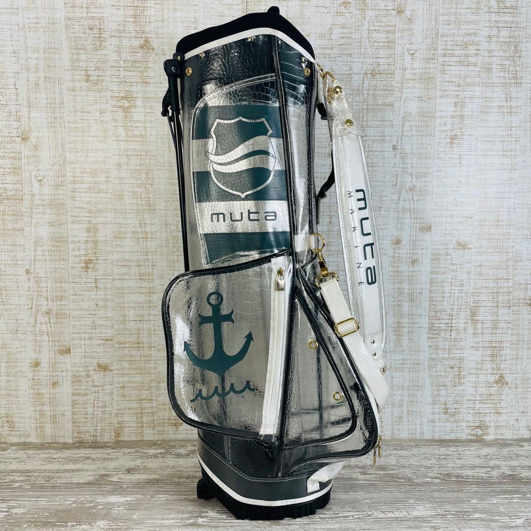Muta Marineムータマリン　エンボスクロコ クリアスタンドキャディバッグ
