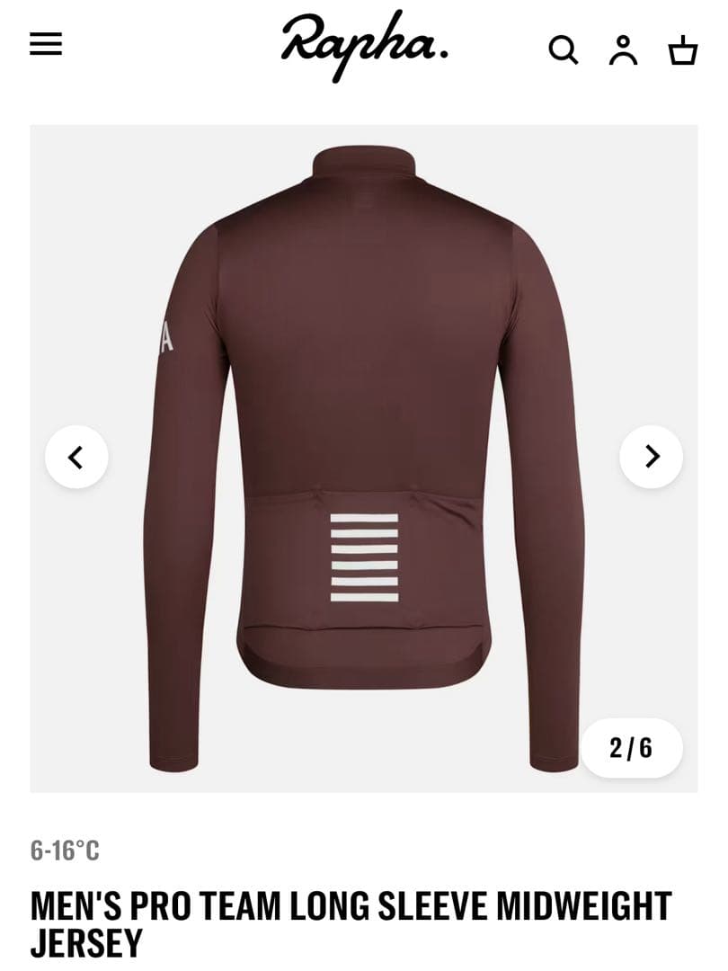 新品raphaプロチーム ロングスリーブミッドウェイトジャージsizeS FRW