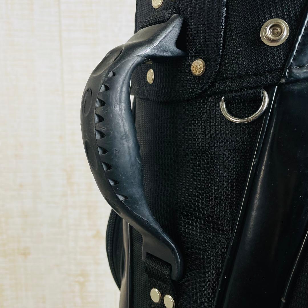 adidas アディダス　3ライン　ゴルフキャディバッグ　ブラック9型