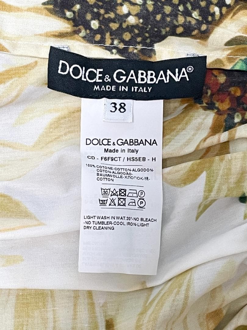 美品 DOLCE&GABBANA ドルチェ&ガッバーナ ひまわり柄ワンピース