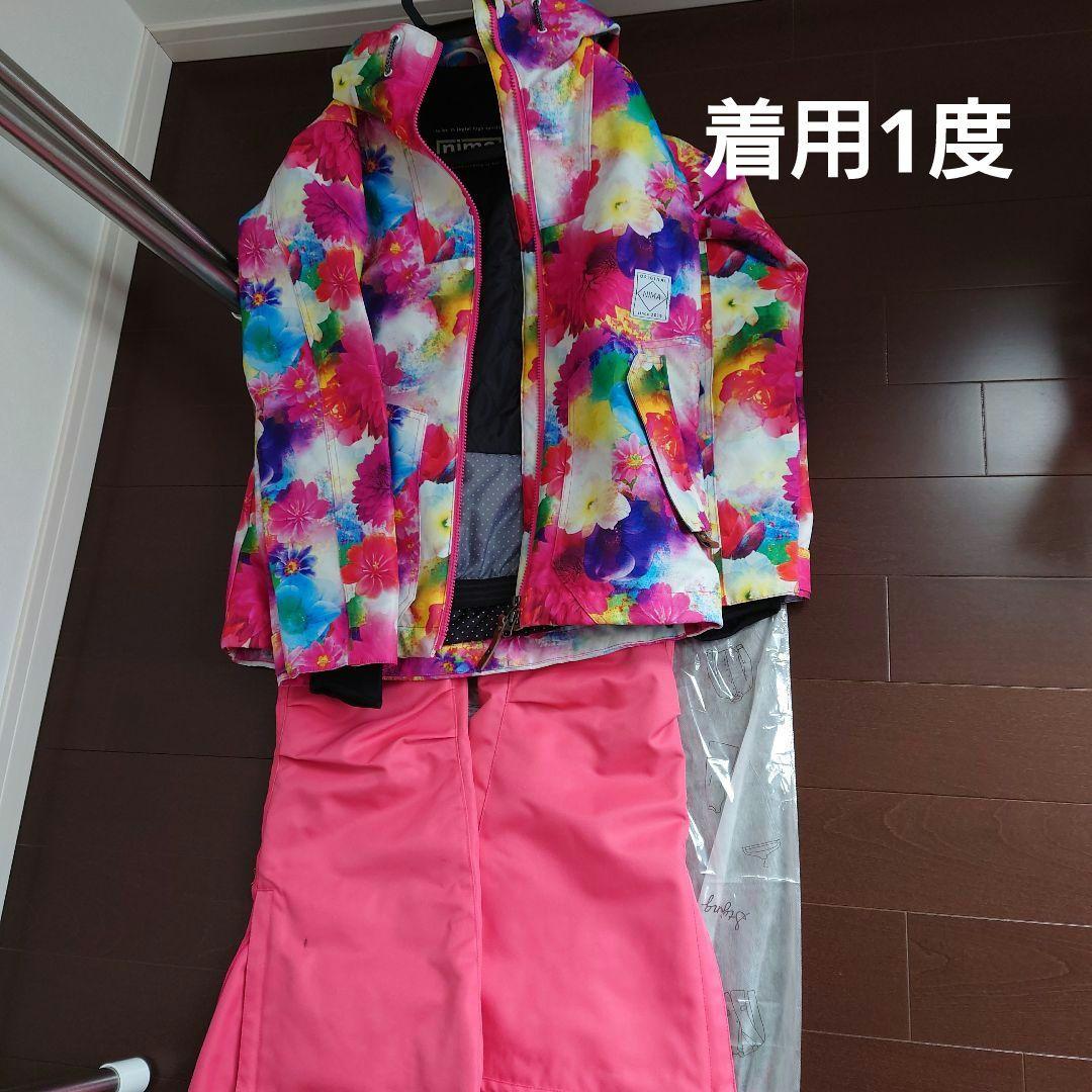 スノーボード　スノボ　スキー　ウェア　パステル　ピンク　花
