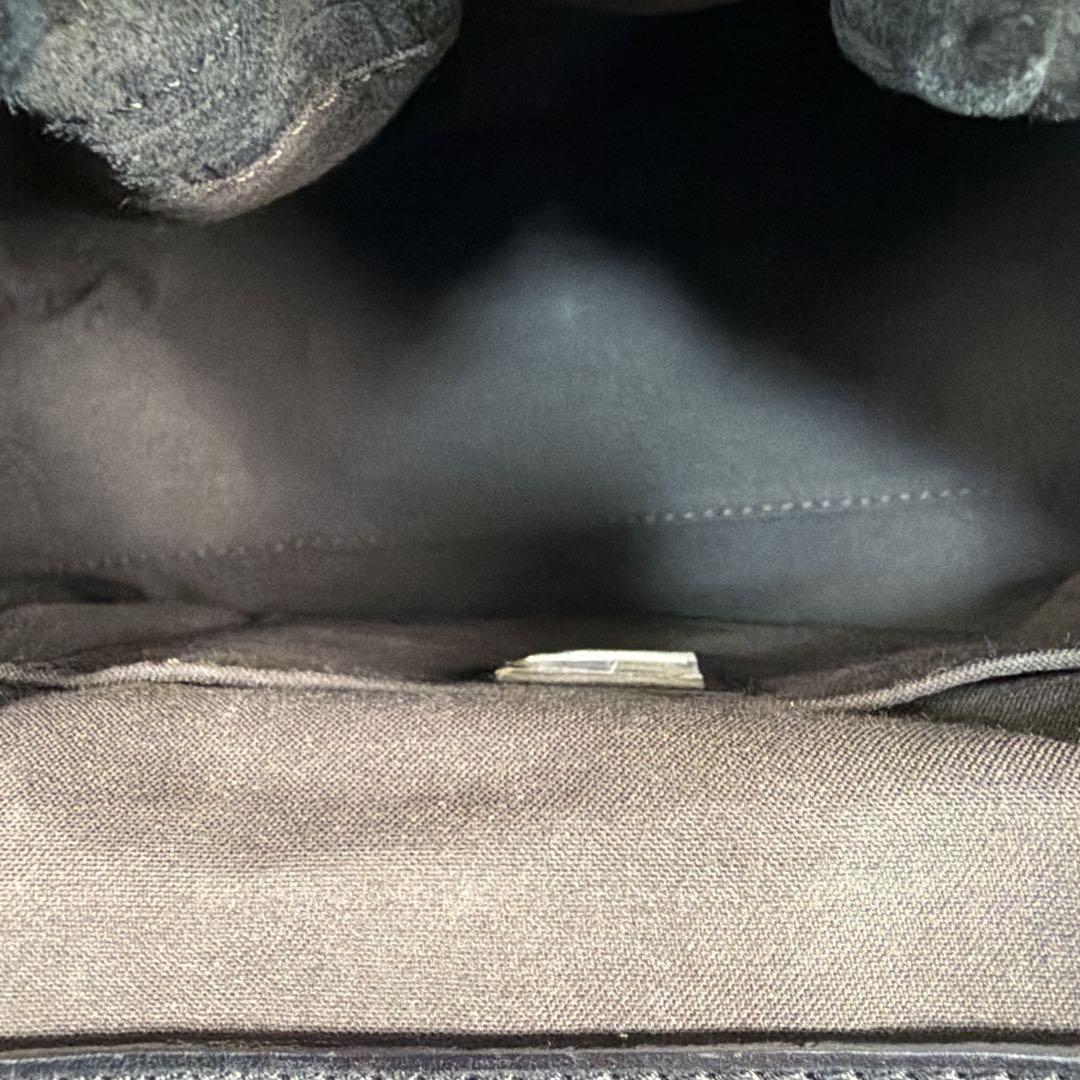 超希少 FENDI フェンディ ミニ ボルサマジック ハンドバッグ ズッカ柄 黒