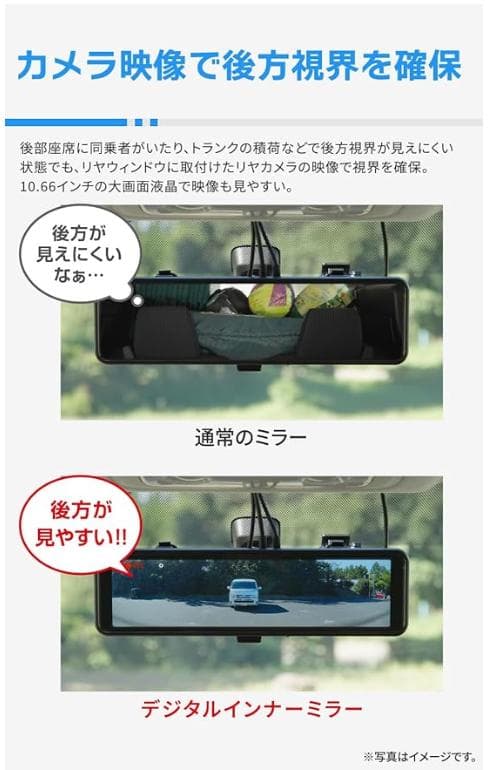 【レタス】COMTEC AZDR48 ミラー型ドライブコーダー【新品未使用