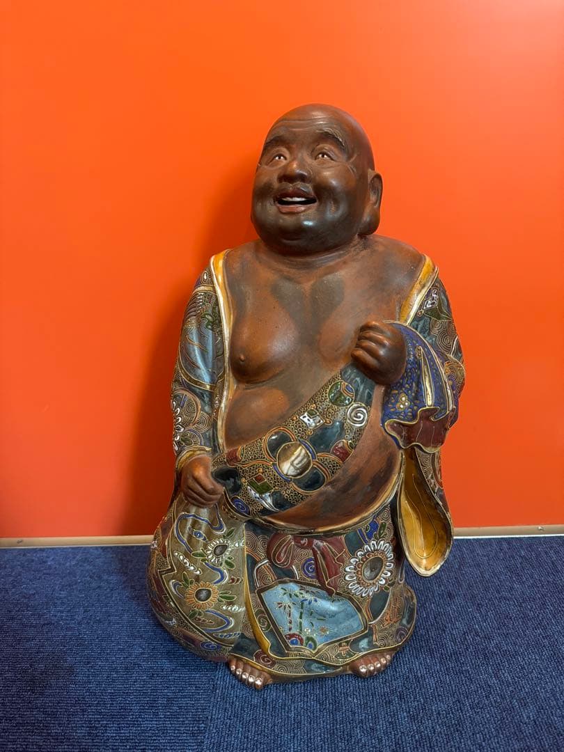 2004 九谷焼　布袋　縁起物 七福神 置物 神仏物 アンティーク 時代物