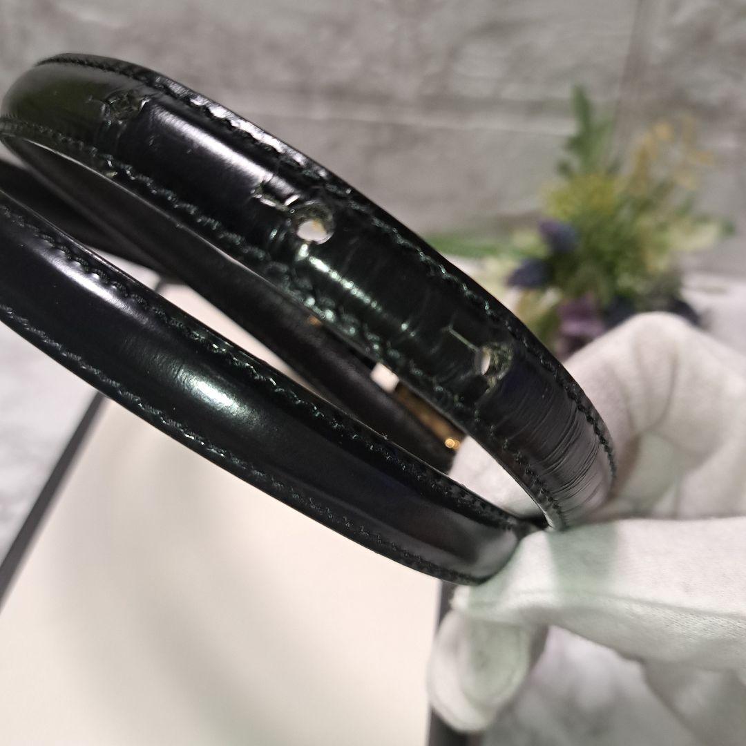 ✨️超美品✨️GUCCI グッチ ベルト ブラック レザー　 ゴールドバックル