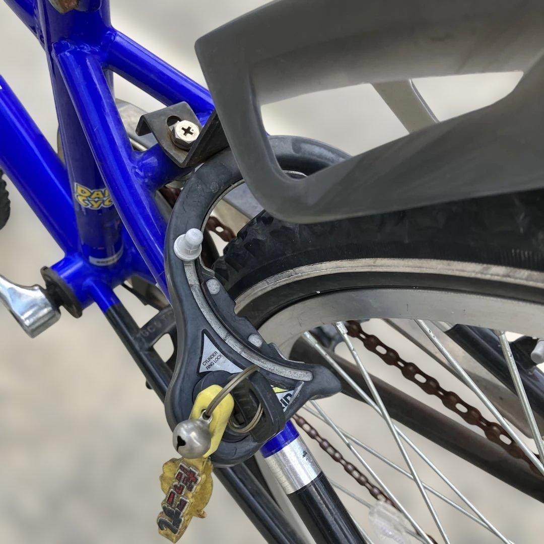 ジュニア自転車 20インチ シマノ6段変速 カゴ付き 青 手渡し 大阪茨木