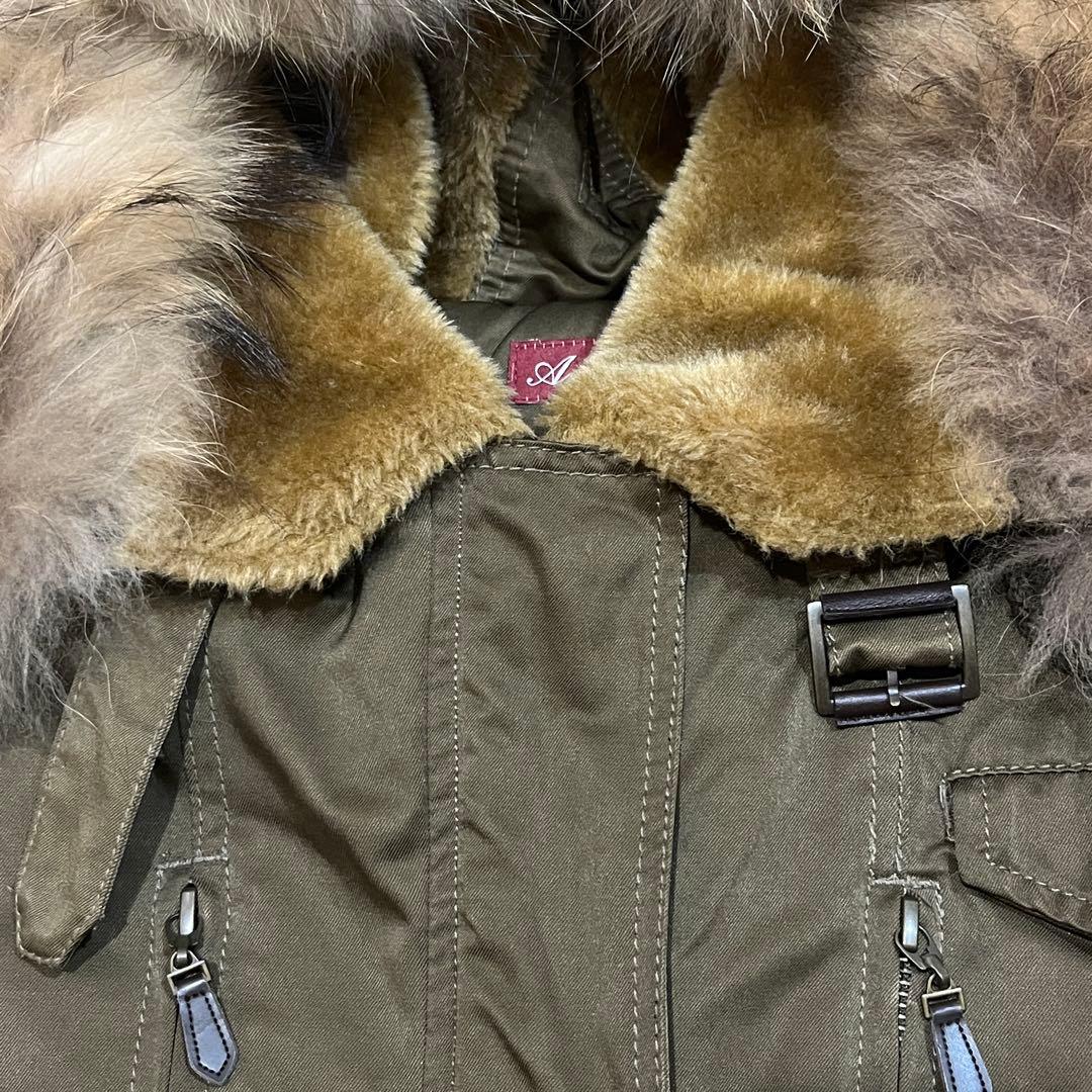 【がりっと】リアルファー ボア 極暖 モッズコート AVIREX