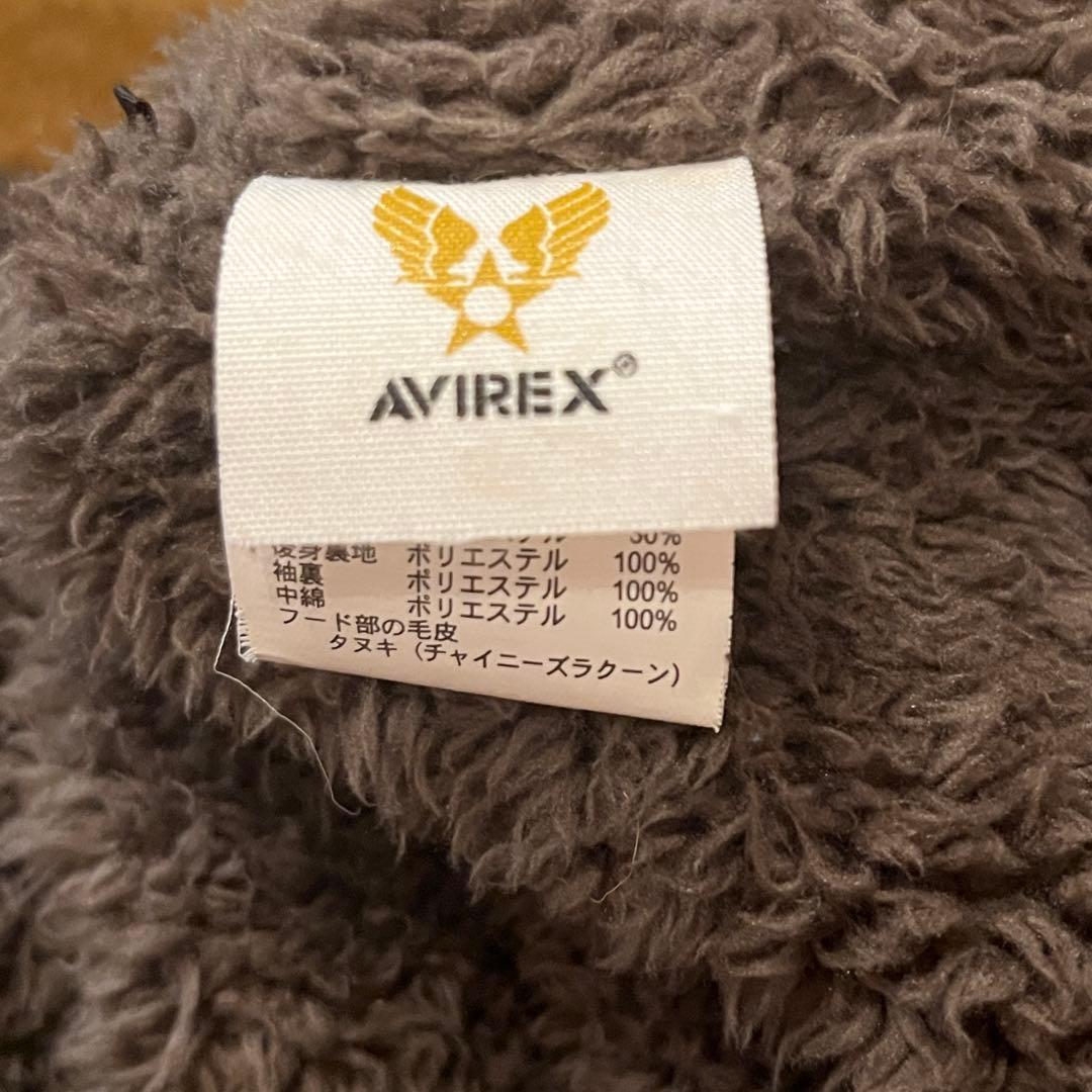 【がりっと】リアルファー ボア 極暖 モッズコート AVIREX