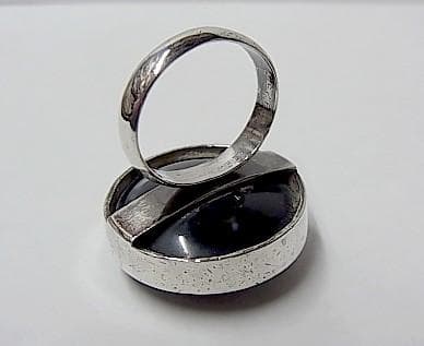 ★E1601★12号銀指輪　シルバーリング　(A36)　瑪瑙　眼文　ルクミック