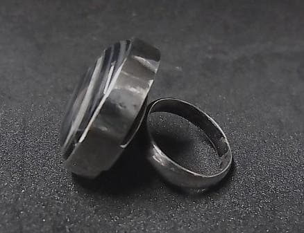 ★E1601★12号銀指輪　シルバーリング　(A36)　瑪瑙　眼文　ルクミック