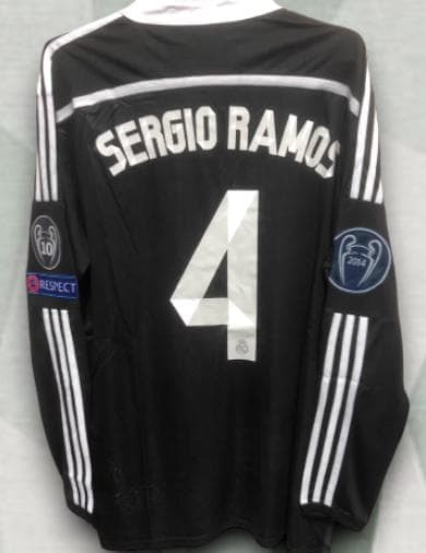 14/15 レアル・マドリード セカンドアウェイ 4番 セルヒオ・ラモス 長袖
