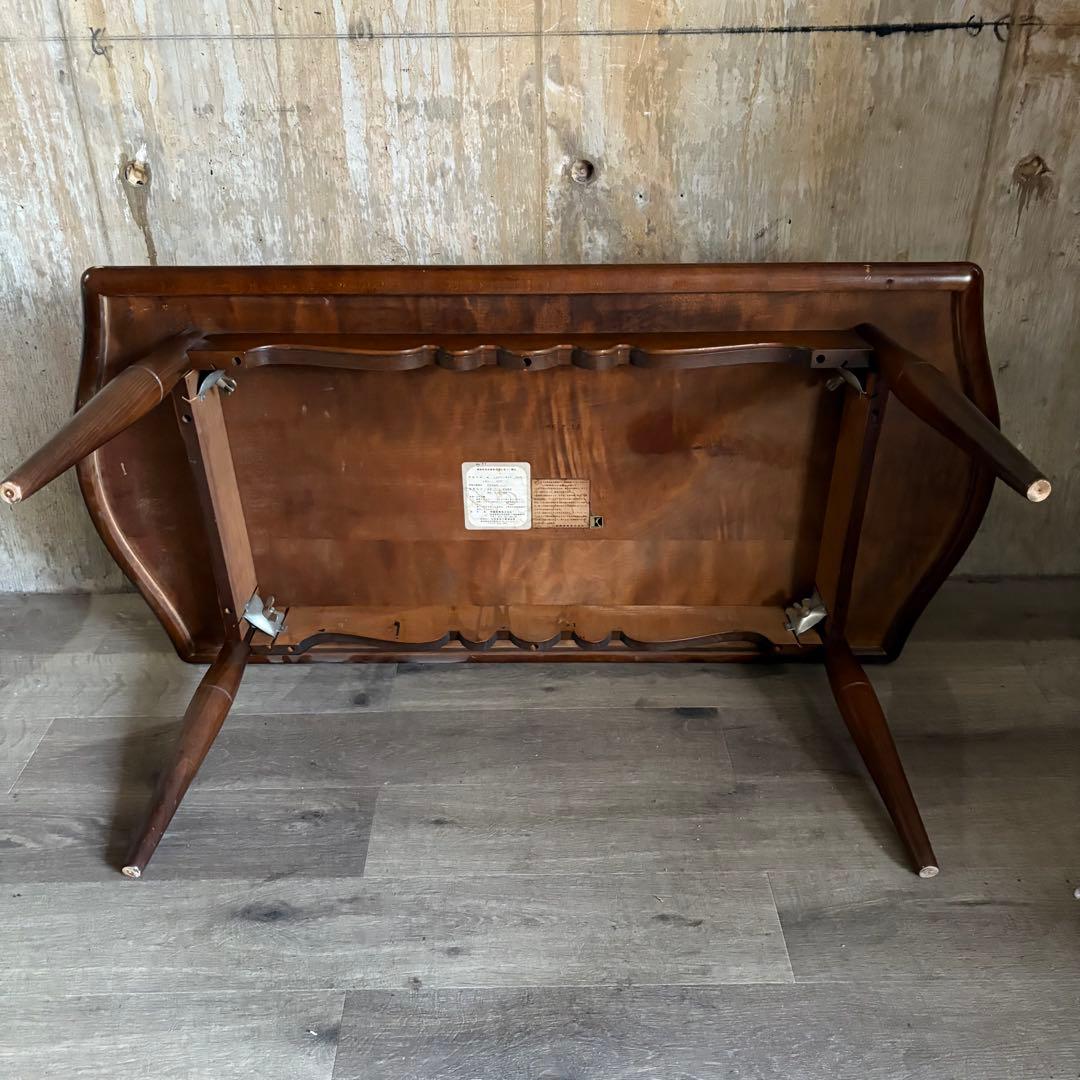 飛騨産業　オールドキツツキ　センターテーブル　天板リペア　オイルフィニッシュ