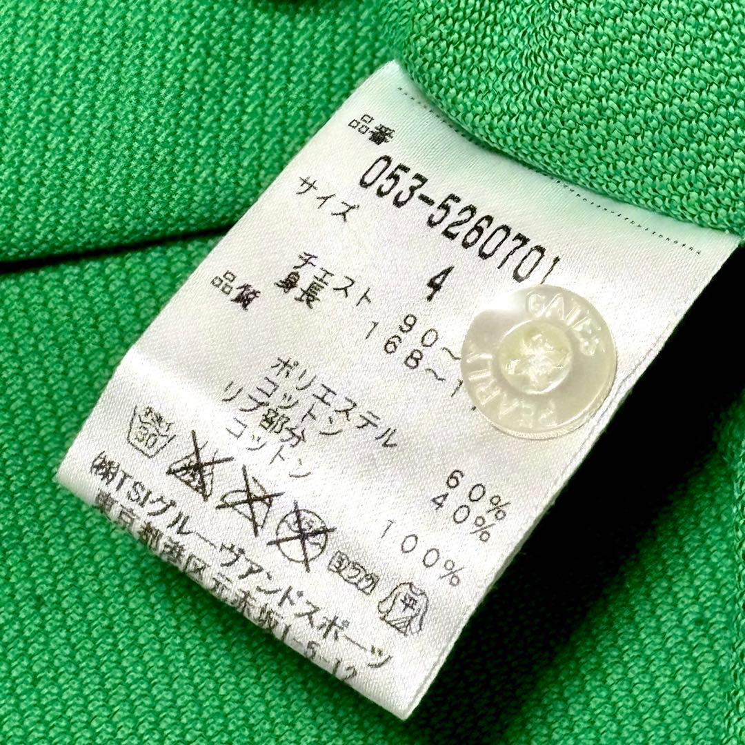 【極美品】パーリーゲイツ　半袖ポロシャツ　ロゴ　ゴルフ グリーン　M